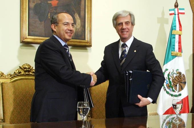 Felipe Calderon y Tabare Vazquez